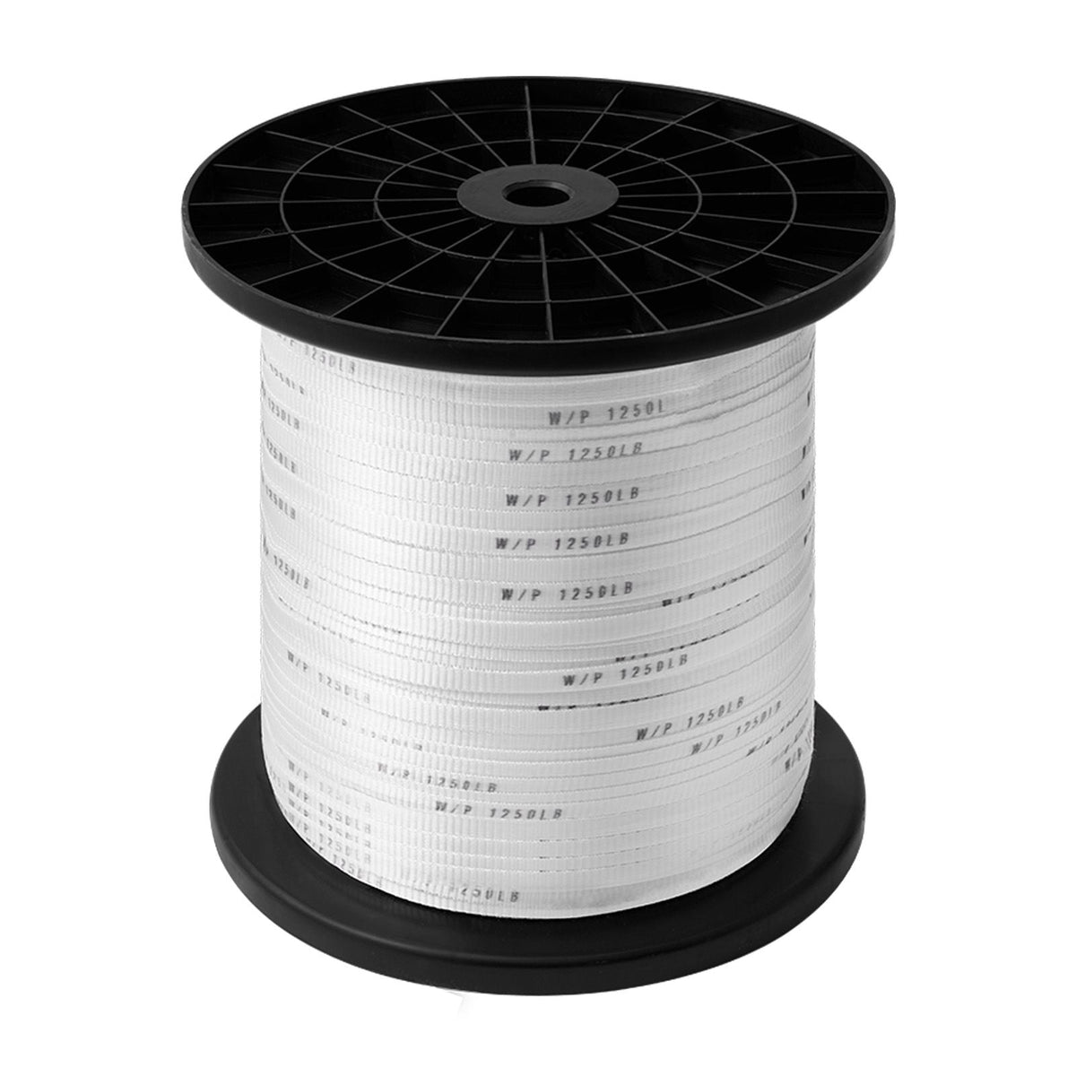 Polyester Pull Tape, 1/2" x 1053' Mule Tape Flat Rope, 1250 lbf Tensile Capacity, Printed Webbing Cable Pulling Tape for Packaging, Gardening, Commercial Electrical, Conduit Work, White