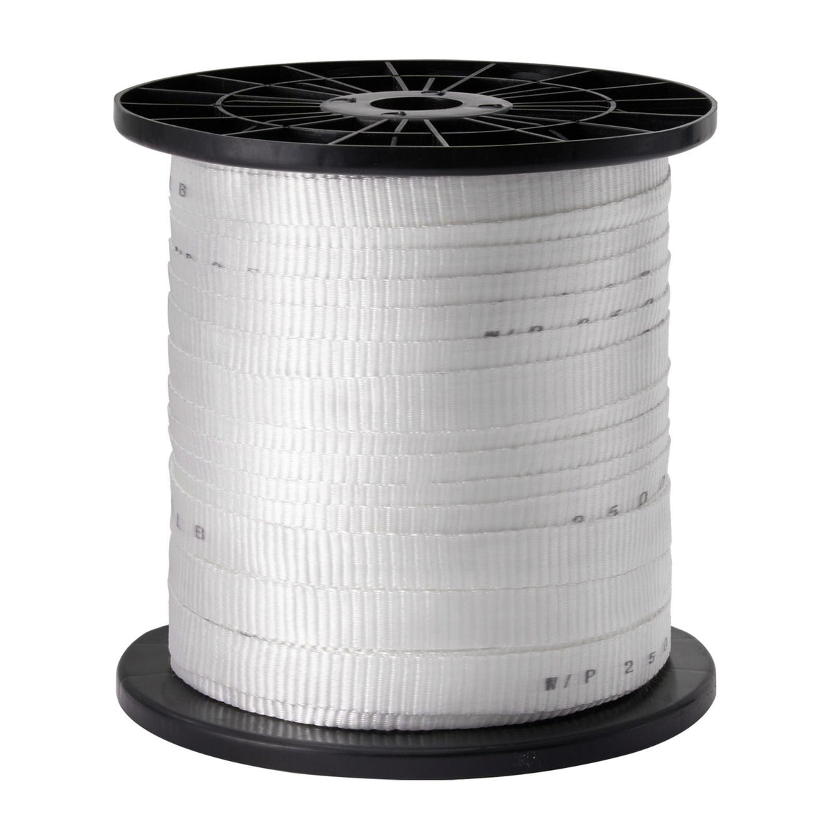 Polyester Pull Tape, 3/4" x 318' Mule Tape Flat Rope, 2500 lbf Tensile Capacity, Printed Webbing Cable Pulling Tape for Packaging, Gardening, Commercial Electrical, Conduit Work, White