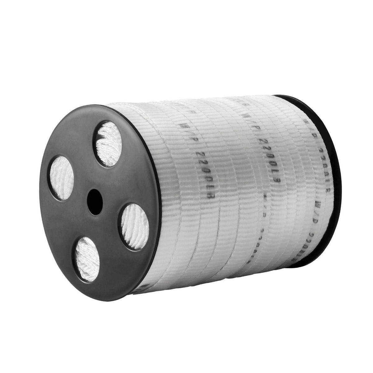 Polyester Pull Tape, 5/8" x 318' Mule Tape Flat Rope, 2200 lbf Tensile Capacity, Printed Webbing Cable Pulling Tape for Packaging, Gardening, Commercial Electrical, Conduit Work, White