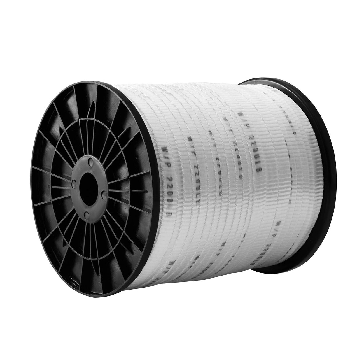Polyester Pull Tape, 5/8" x 630' Mule Tape Flat Rope, 2200 lbf Tensile Capacity, Printed Webbing Cable Pulling Tape for Packaging, Gardening, Commercial Electrical, Conduit Work, Whit