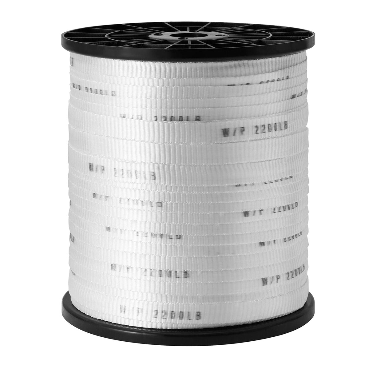 Polyester Pull Tape, 5/8" x 630' Mule Tape Flat Rope, 2200 lbf Tensile Capacity, Printed Webbing Cable Pulling Tape for Packaging, Gardening, Commercial Electrical, Conduit Work, Whit