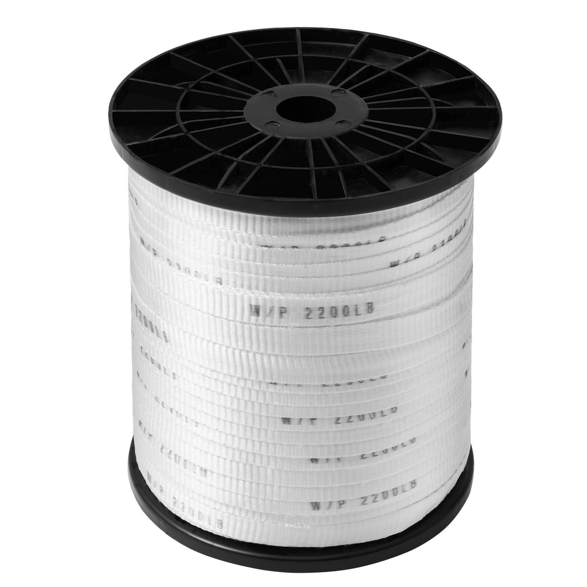 Polyester Pull Tape, 5/8" x 630' Mule Tape Flat Rope, 2200 lbf Tensile Capacity, Printed Webbing Cable Pulling Tape for Packaging, Gardening, Commercial Electrical, Conduit Work, Whit