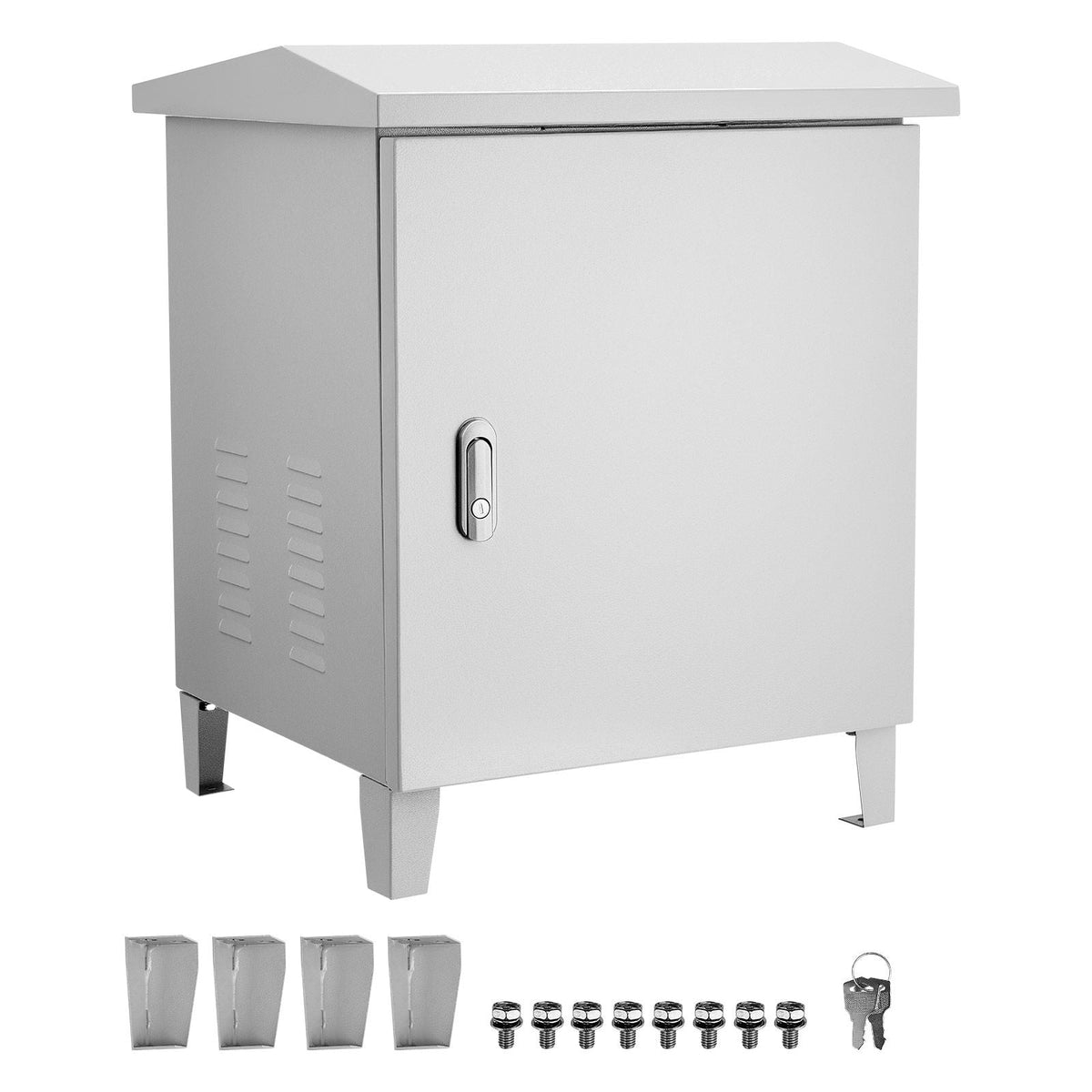 Pond Aerator Weatherproof Outdoor Cabinet, Housing for Pond Aerator with Cooling Fan & AC Power Outlet, 16.9 x 19.7 x 22.8 in, Water Garden Aeration Box, Fits Most Aeration Compressors