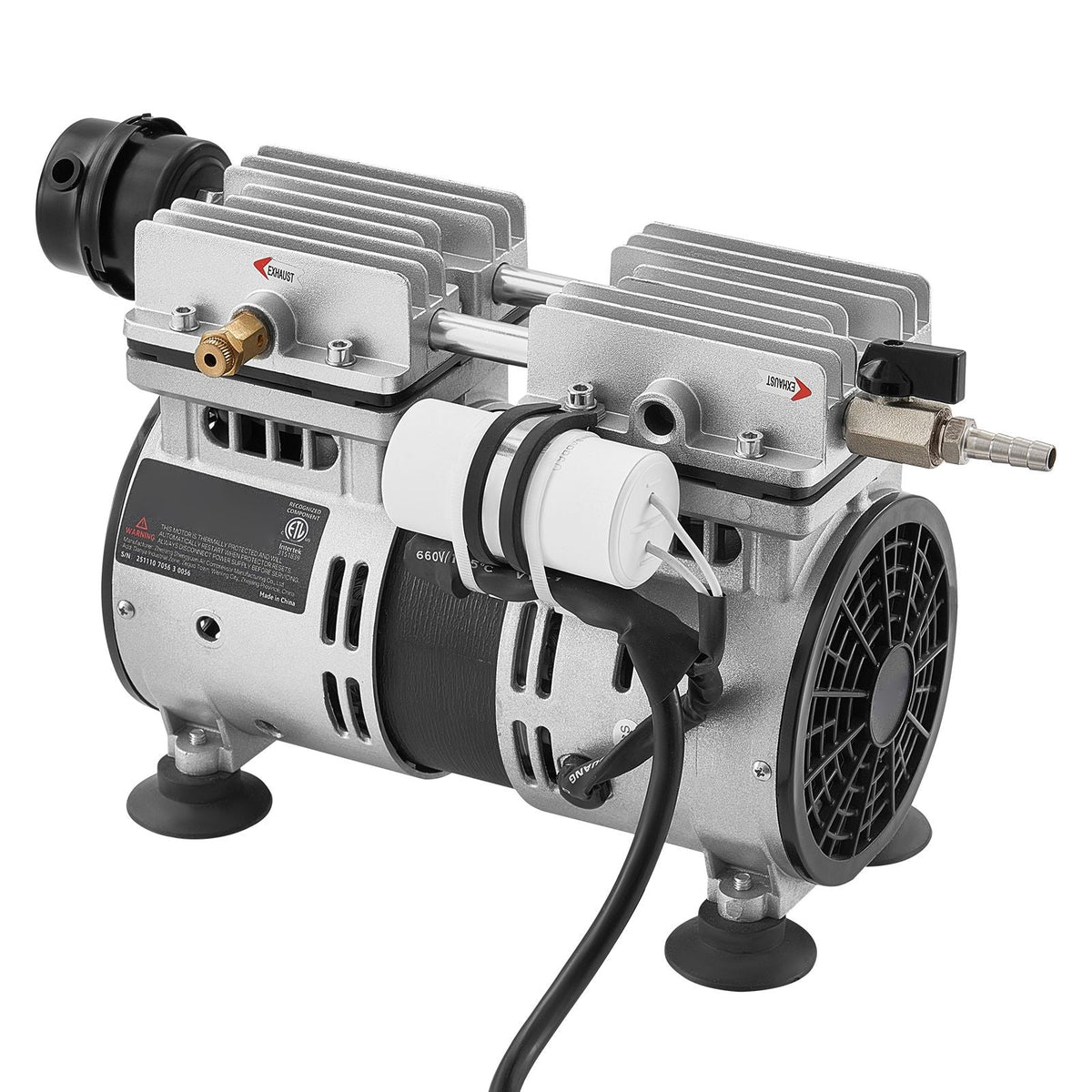 Pond Aerator,5.2CFM 3/4 HP Air Compressor, Lake Aerator for Ponds up to 3 Acres, Overheat Protection & Anti-Backflow Valve, 550W Powerful Motor, Pond Aeration Pump for Water Oxygen Circulation