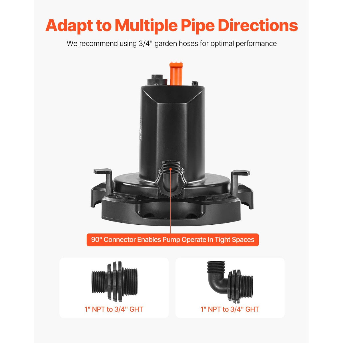 Pool Cover Pump, 1/2 HP 1575 GPH, 120V Submersible Swimming Pool Cover Pump with 25 ft Power Cord, 24 ft Max Head Lift, Water Removal and Transfer Pump, for Pool Draining Inflatable Water Parks