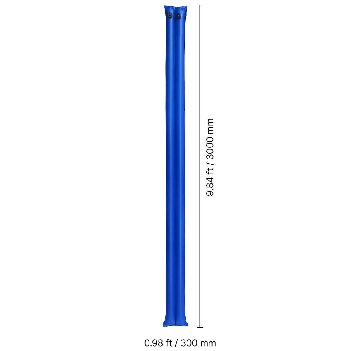 Pool Cover Water Bags, 12 Packs 10 Ft, Double Chamber Pool Cover Water Tubes, 0.4mm Thick PVC Bags Weights with Leakproof Screw Cap, for Inground Swimming-Pool Covers Winter Closing, Blue