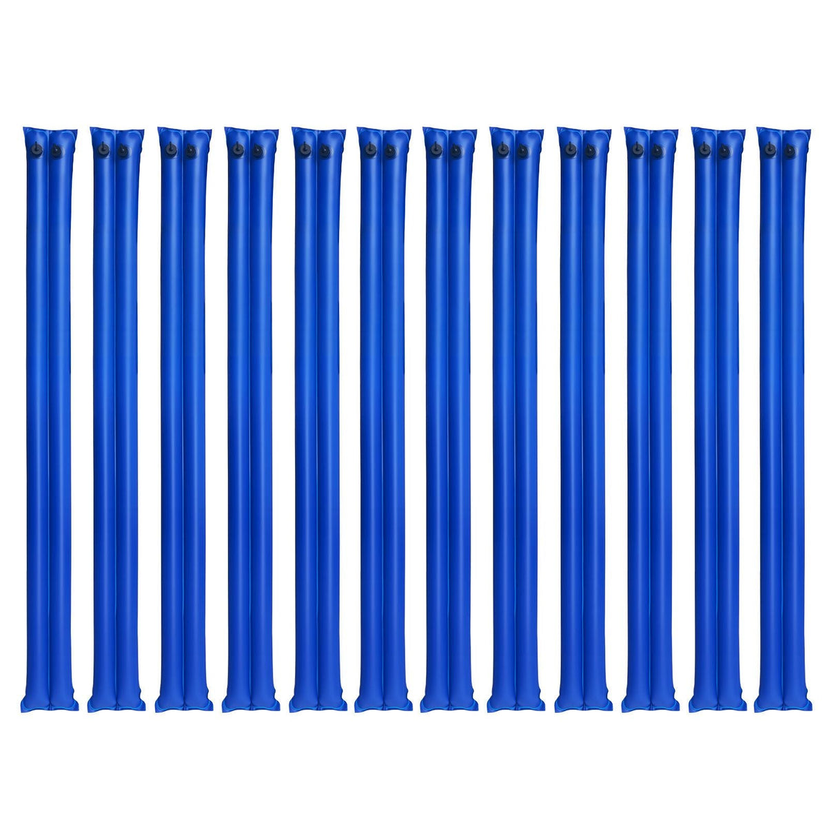 Pool Cover Water Bags, 12 Packs 10 Ft, Double Chamber Pool Cover Water Tubes, 0.4mm Thick PVC Bags Weights with Leakproof Screw Cap, for Inground Swimming-Pool Covers Winter Closing, Blue
