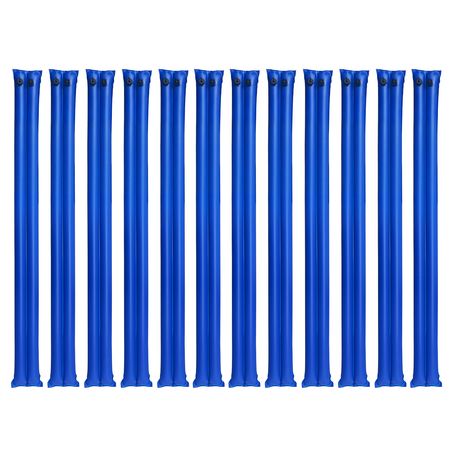 Pool Cover Water Bags, 12 Packs 8 Ft, Double Chamber Pool Cover Water Tubes, 0.4mm Thick PVC Bags Weights with Leakproof Screw Cap, for Inground Swimming-Pool Covers Winter Closing, Blue