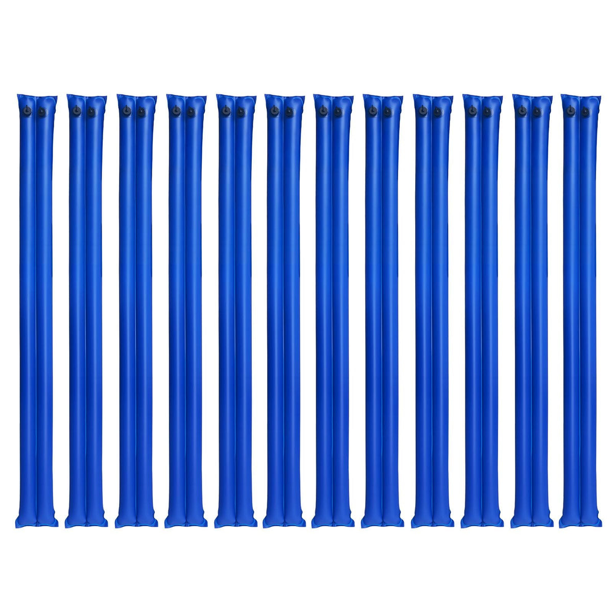 Pool Cover Water Bags, 12 Packs 8 Ft, Double Chamber Pool Cover Water Tubes, 0.4mm Thick PVC Bags Weights with Leakproof Screw Cap, for Inground Swimming-Pool Covers Winter Closing, Blue