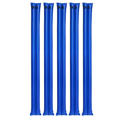 Pool Cover Water Bags, 5 Packs 8 Ft, Double Chamber Pool Cover Water Tubes, 0.4mm Thick PVC Bags Weights with Leakproof Screw Cap, for Inground Swimming-Pool Covers Winter Closing, Blue