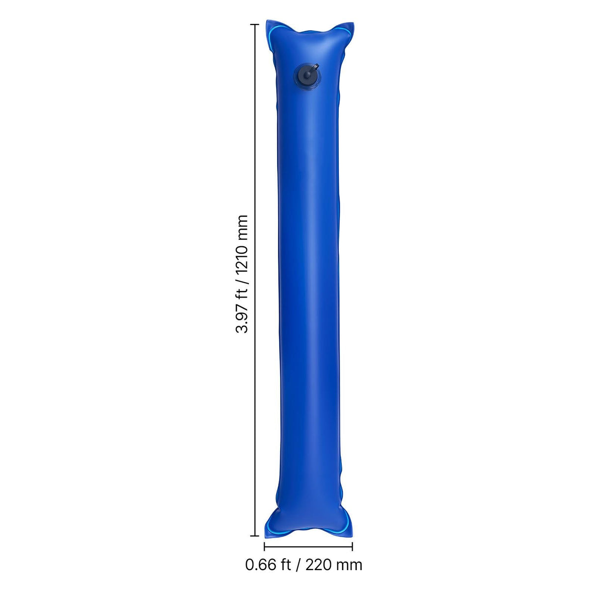 Pool Cover Water Bags, 6 Packs 4 Ft, Single Chamber Pool Cover Water Tubes, 0.4mm Thick PVC Bags Weights with Leakproof Screw Cap, for Inground Swimming-Pool Covers Winter Closing, Blue