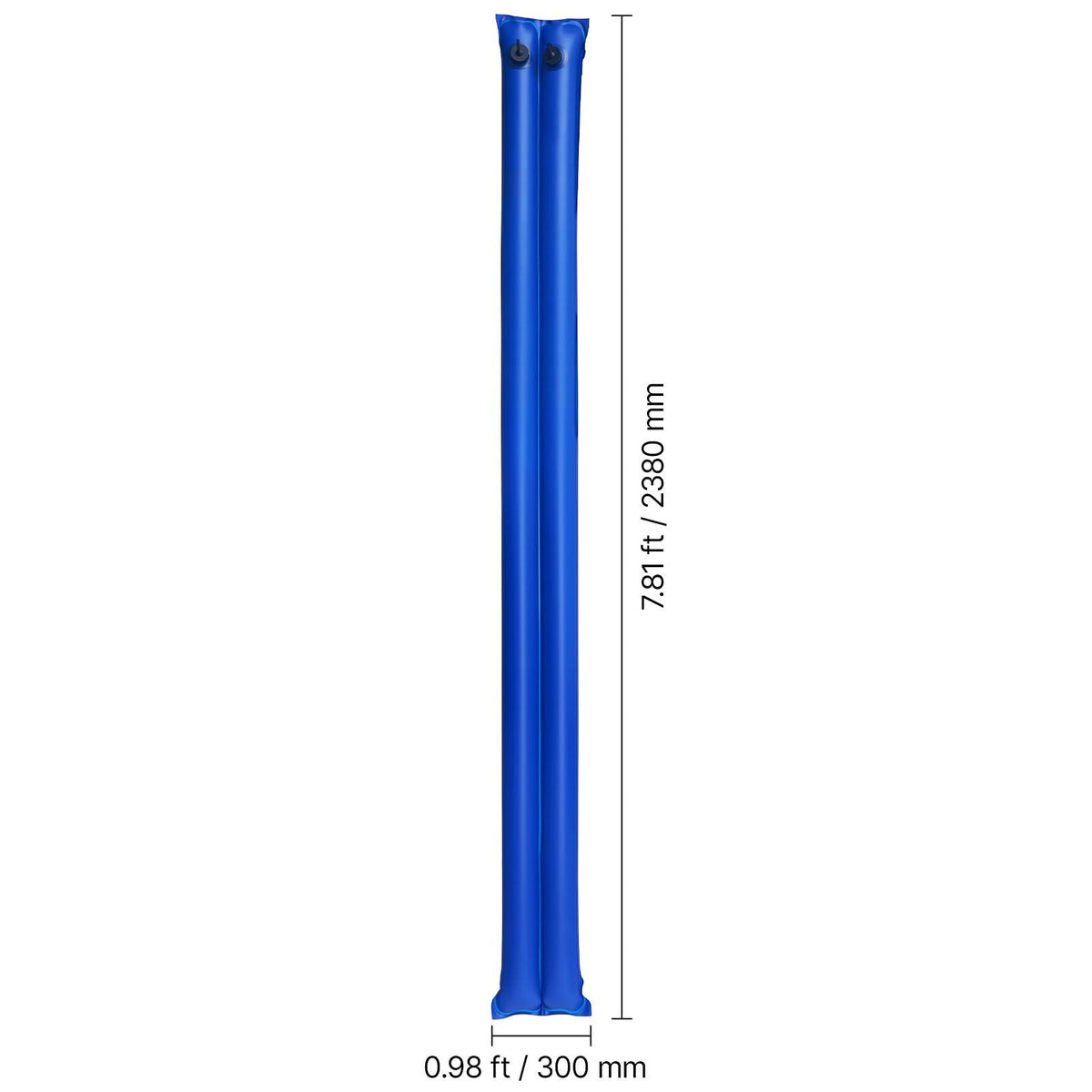 Pool Cover Water Bags, 6 Packs 8 Ft, Double Chamber Pool Cover Water Tubes, 0.4mm Thick PVC Bags Weights with Leakproof Screw Cap, for Inground Swimming-Pool Covers Winter Closing, Blue