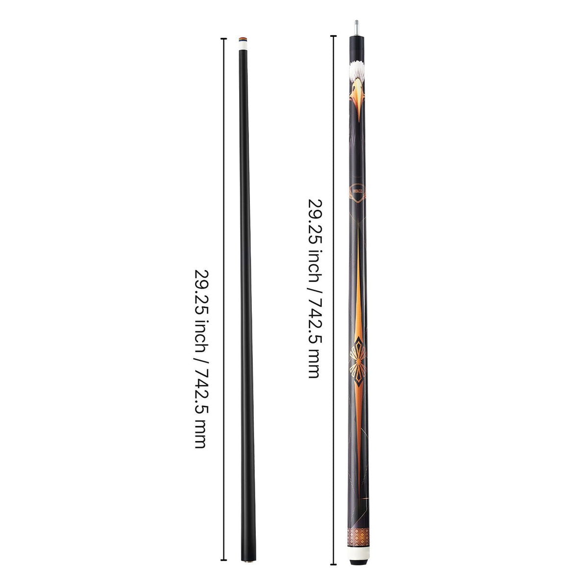 Pool Cue, 1 Piece Pool Stick, 58 inch & 19 oz Canadian Maple Wood Billiard Pools Cue Stick with Multi-Layer Tip & ABS Connection Ring, Cues Sticks for Professional Pool Table, Bar, Home, Office