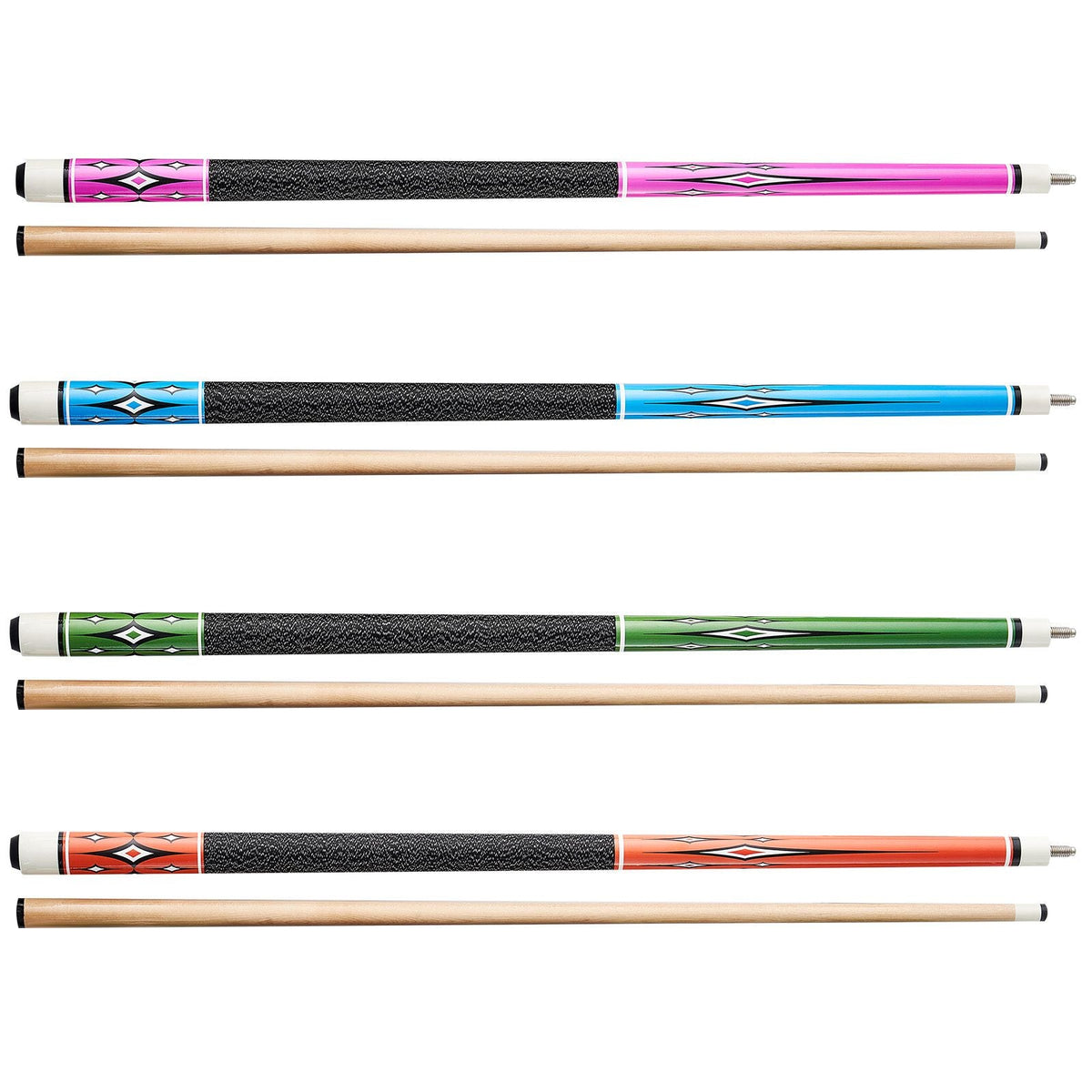 Pool Cue, 4 Pieces Pool Stick, 58 inch Canadian Maple Wood Billiard Pools Stick with ABS Connection Ring, Cues Sticks for Professional Pool Table, Bar, Home, Office, 18 oz, 19 oz, 20 oz, 21 oz