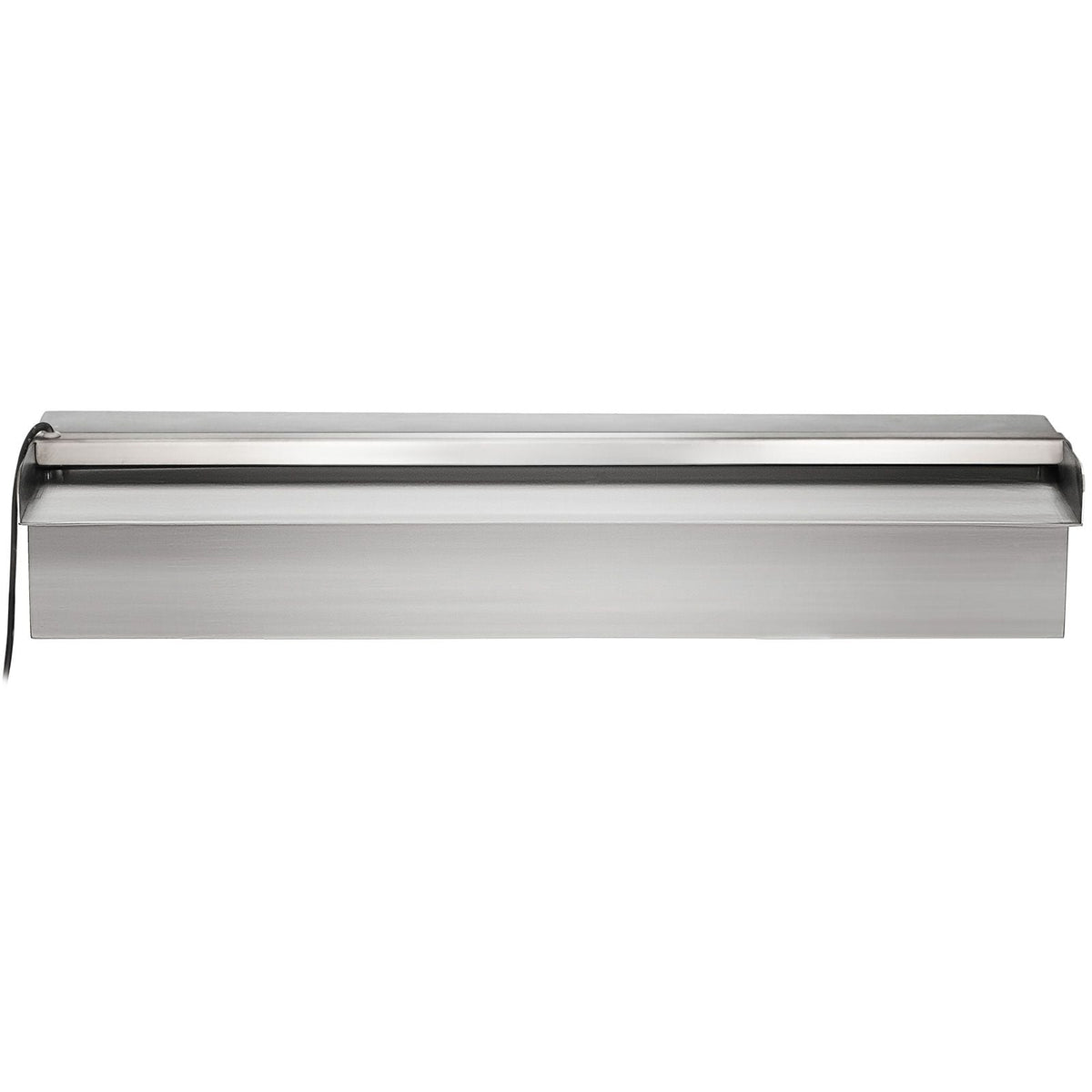 Pool Fountain Stainless Steel Pool Waterfall 11.8\" x 4.5\" x 3.1\"(W x D x H) with LED Strip Light Waterfall Spillway with Pipe Connector Rectangular Garden Outdoor