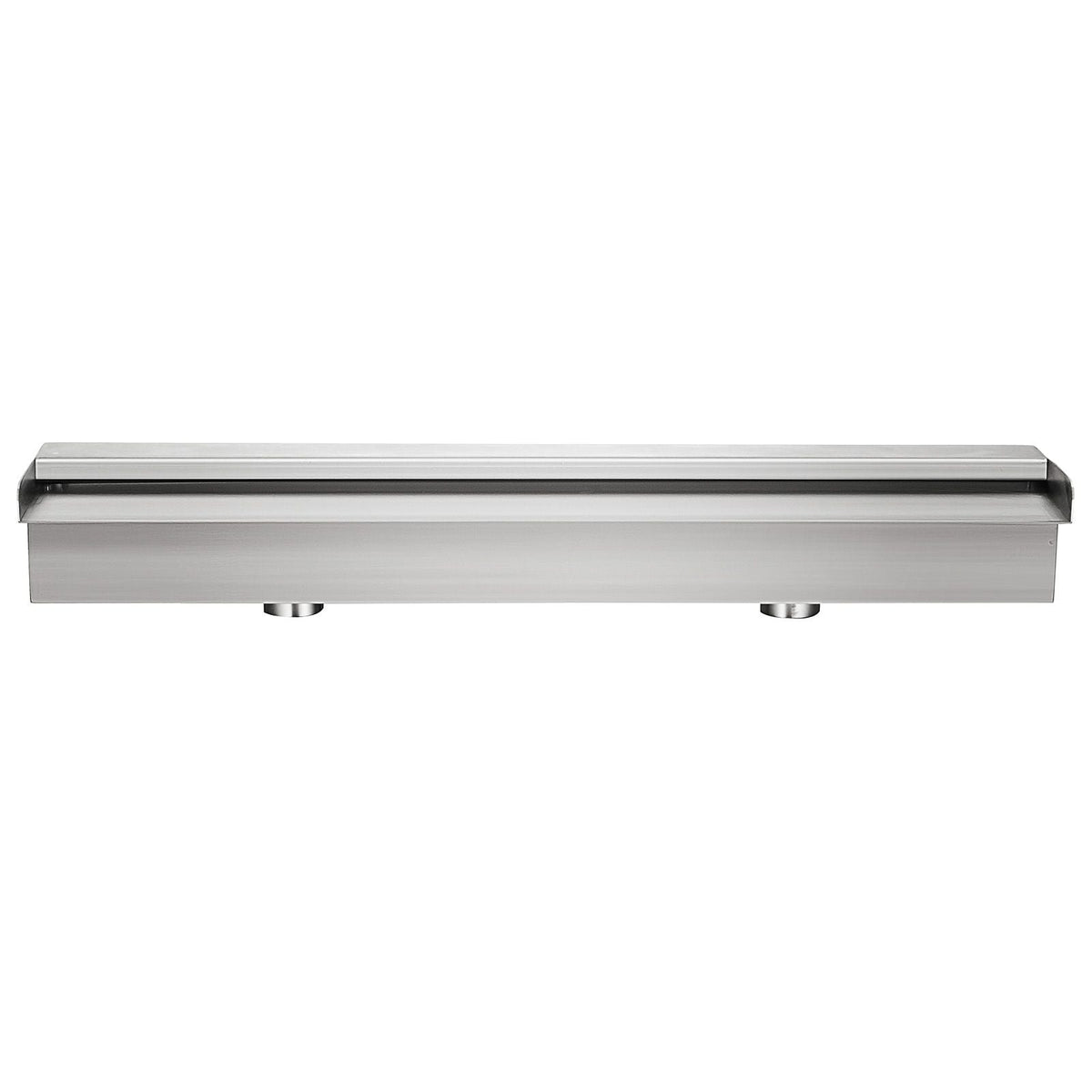 Pool Fountain Stainless Steel Pool Waterfall Spillway with Pipe Connector Rectangular Garden Outdoor (59.1\")