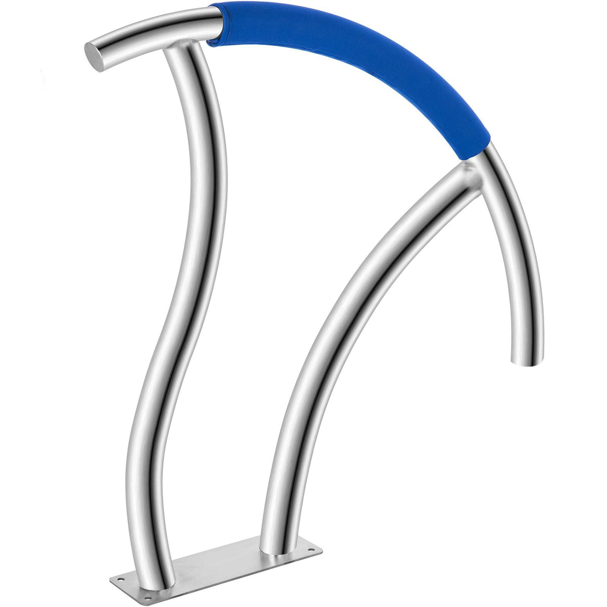 Pool Handrail, 2Pack 30\"x30\" Swimming Pool Stair Rail, 304 Stainless Steel Stair Pool Hand Rail Rated 375lbs Load Capacity, Pool Rail with Quick Mount Base Plate, and Complete Mounting Accesso