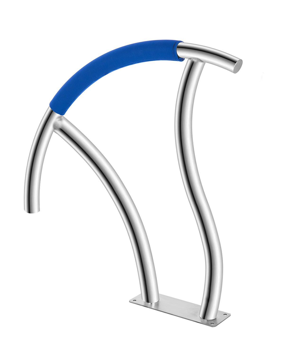 Pool Handrail, 2Pack 30\"x30\" Swimming Pool Stair Rail, 304 Stainless Steel Stair Pool Hand Rail Rated 375lbs Load Capacity, Pool Rail with Quick Mount Base Plate, and Complete Mounting Accesso