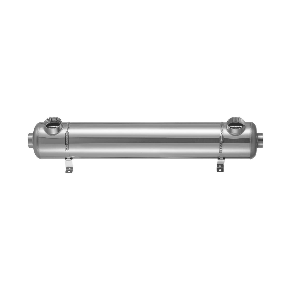 Pool Heat Exchanger, 360K BTU Swimming Pool Heater Exchanger, 316L Stainless Steel Construction, High Efficiency Water to Water Transfer Heating System for Spa, Hot Tub, Indoor/Outdoor, Silver
