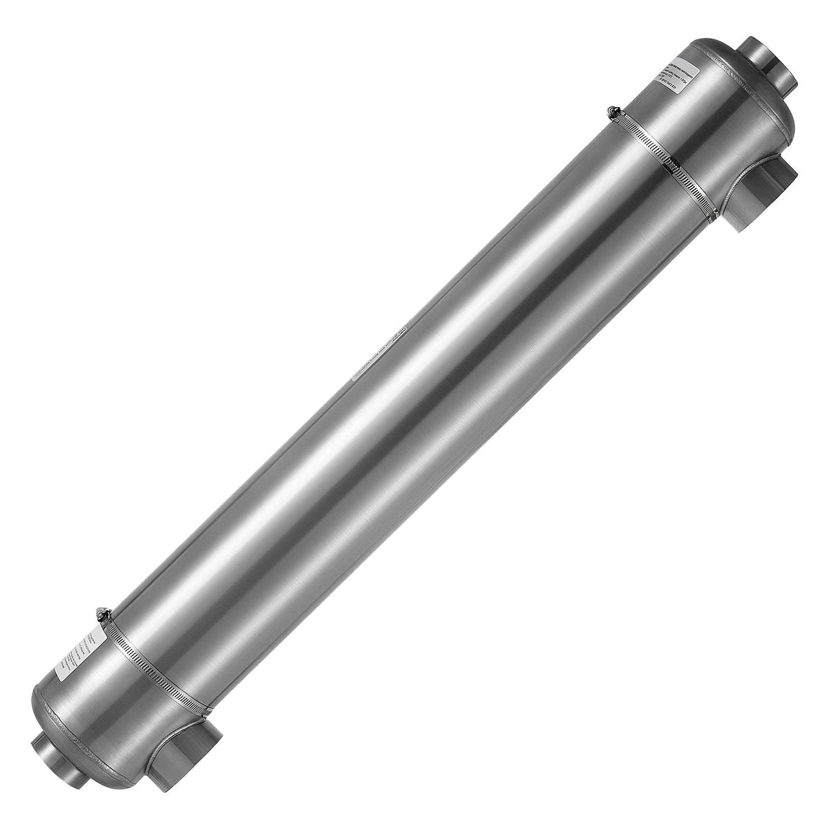 Pool Heat Exchanger, 600K BTU Swimming Pool Heater Exchanger, 316L Stainless Steel Construction, High Efficiency Water to Water Transfer Heating System for Spa, Hot Tub, Indoor/Outdoor, Silver