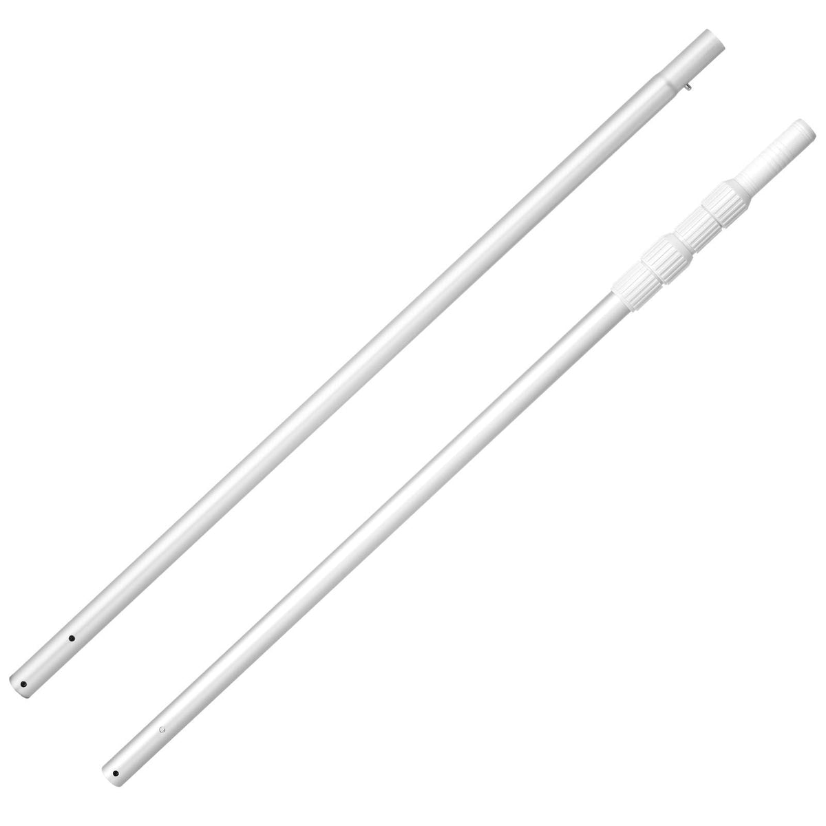 Pool Pole, 3.4 to 12 Ft Telescoping Swimming Pool Cleaning Poles, Professional Adjustable Telescopic Pole with Extension Pole, Heavy Duty Cleaner Stick for Skimmer Net, Rake, Brush, Vacuum Head