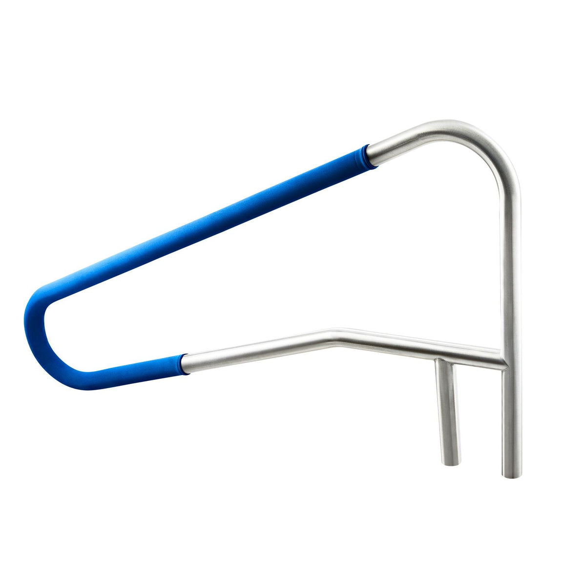Pool Rail, 54 x 32 inch Pool Handrail, 220 lbs Load Capacity Heavy Duty 304 Stainless Steel Swimming Handrail, Detachable Nonslip Sleeve, Recessed or Base Mount, for Poolside, Water Parks
