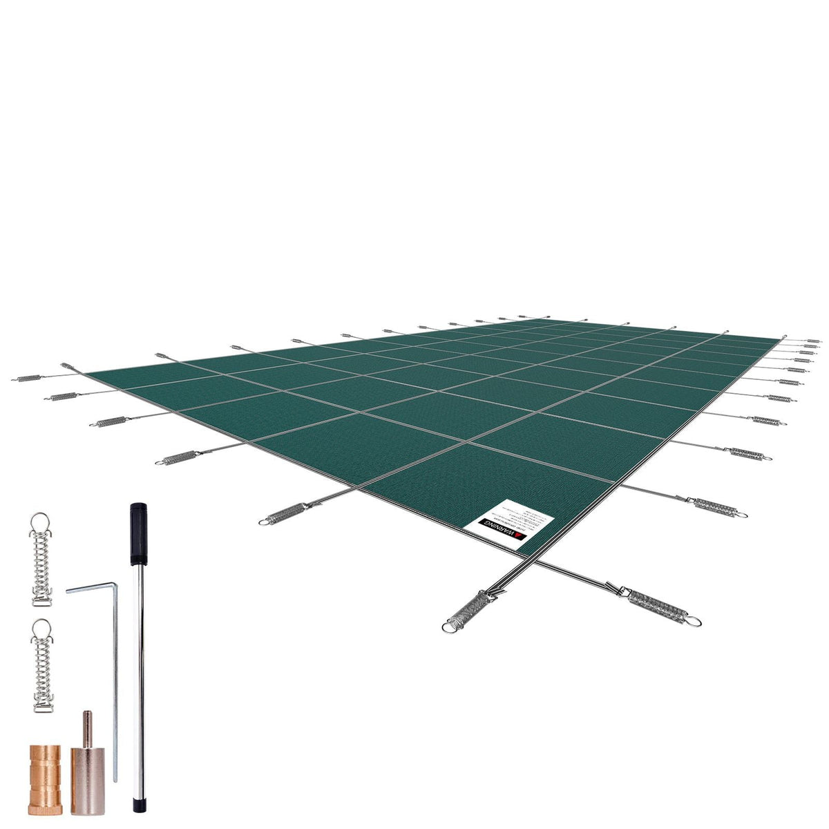 Pool Safety Cover Fits 20 x 38 ft Rectangle Inground Safety Pool Cover Green Mesh Solid Pool Safety Cover for Swimming Pool Winter Safety Cover