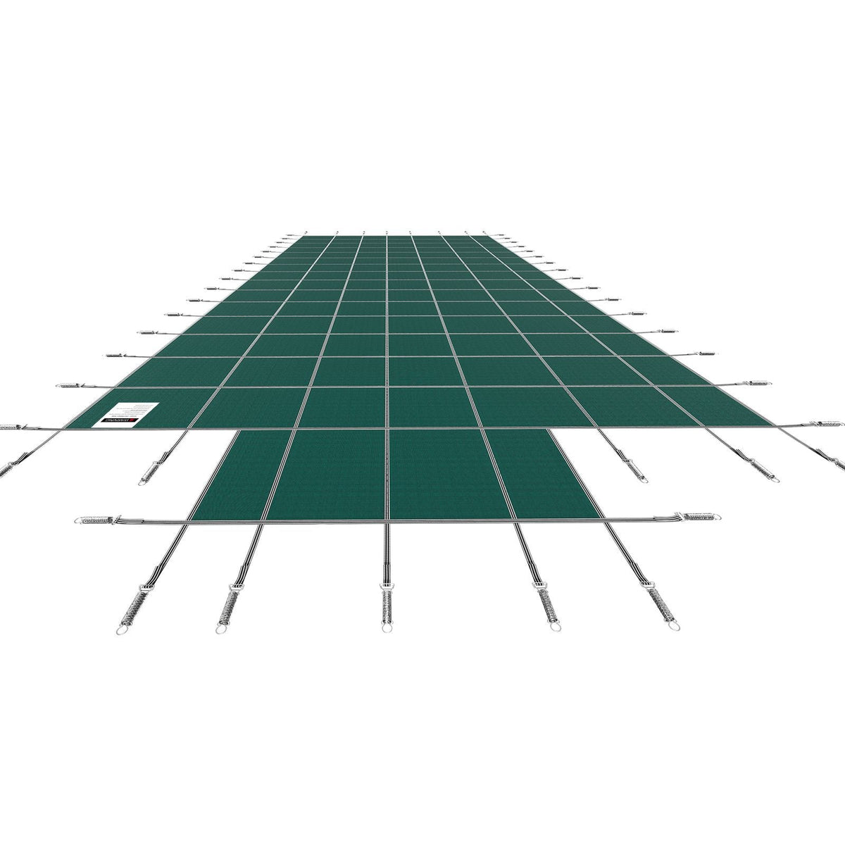 Pool Safety Cover Fits 20x40ft Rectangle Inground Pools, Safety Pool Cover with 4x10ft Center End Step, Mesh Solid Pool Cover with Drainage Holes for Swimming Pool, Winter Safety Cover, Green