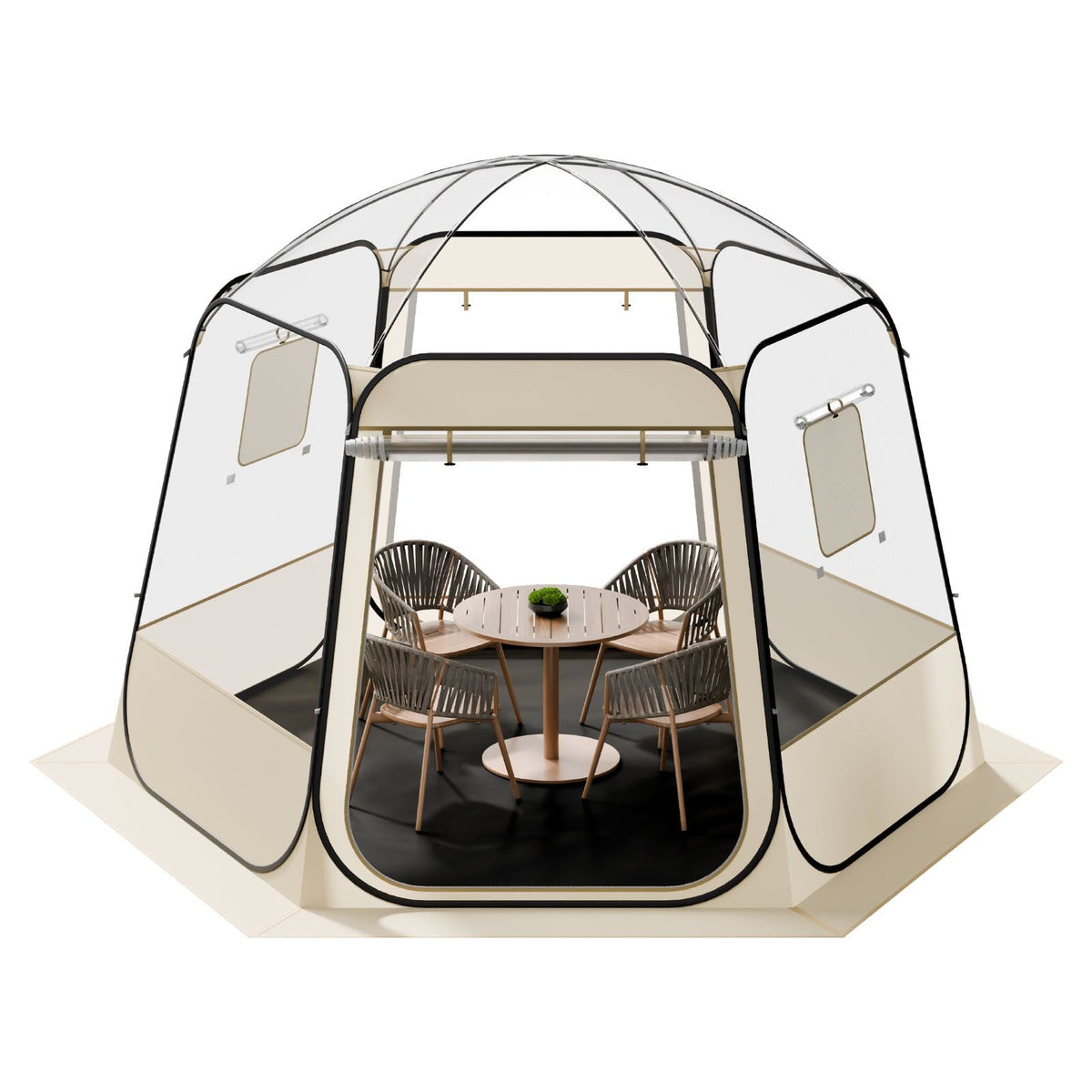 Pop up Bubble Tent, 10 x 9.2 ft Waterproof & UV-Resistant, Clear Camping Tent Shelter, Outdoor Garden Dome Igloo Tents with Windows, 540° Panoramic View, for 4-8 Persons Patio Backyard