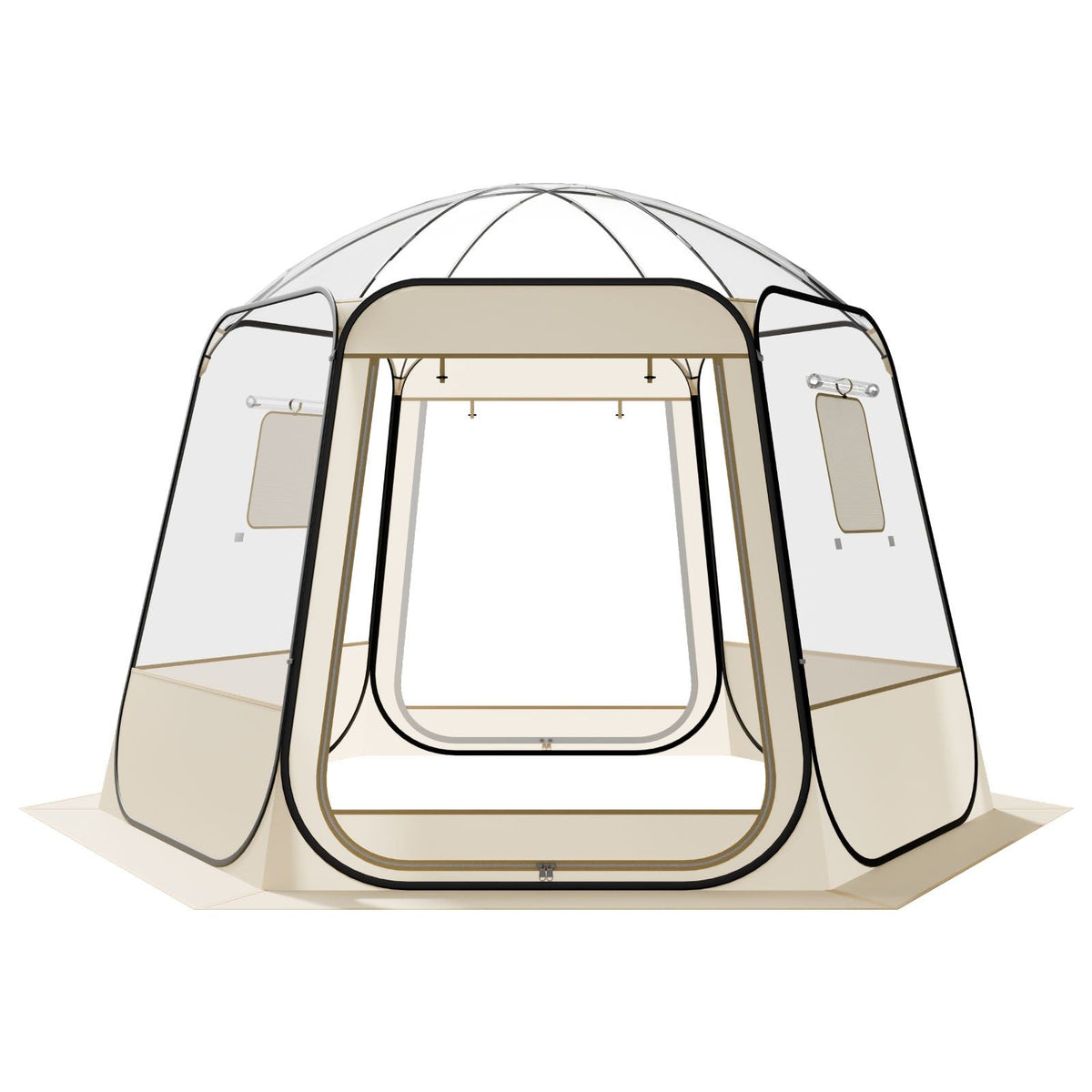 Pop up Bubble Tent, 10 x 9.2 ft Waterproof & UV-Resistant, Clear Camping Tent Shelter, Outdoor Garden Dome Igloo Tents with Windows, 540° Panoramic View, for 4-8 Persons Patio Backyard