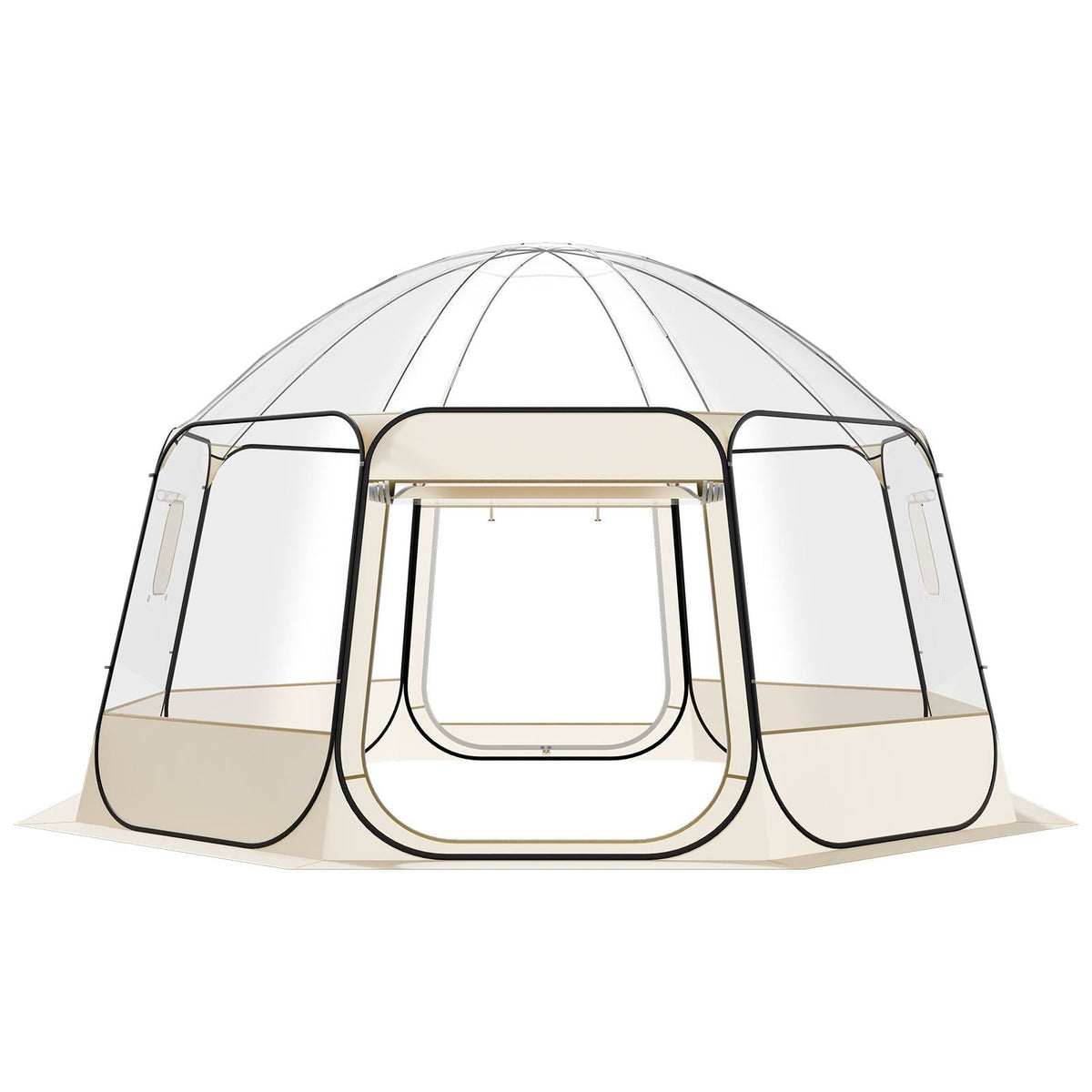 Pop up Bubble Tent, 15 x 13.8 ft Waterproof & UV-Resistant, Clear Camping Tent Shelter, Outdoor Garden Dome Igloo Tents with Windows, 540° Panoramic View, for 12-15 Persons Patio Backyard