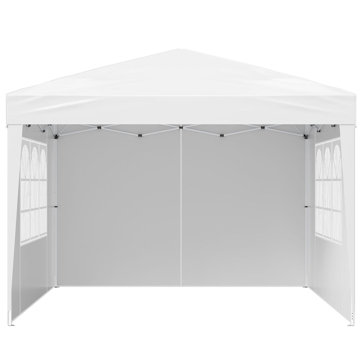 Pop Up Canopy, 10 x 10 FT Instant Canopy Portable Gazebo with 3 Sidewalls & 2 Ventilated Windows, Height Adjustable Pop-Up Outdoor Shelter Tent for Events, Patio, Backyard, Party, Parking