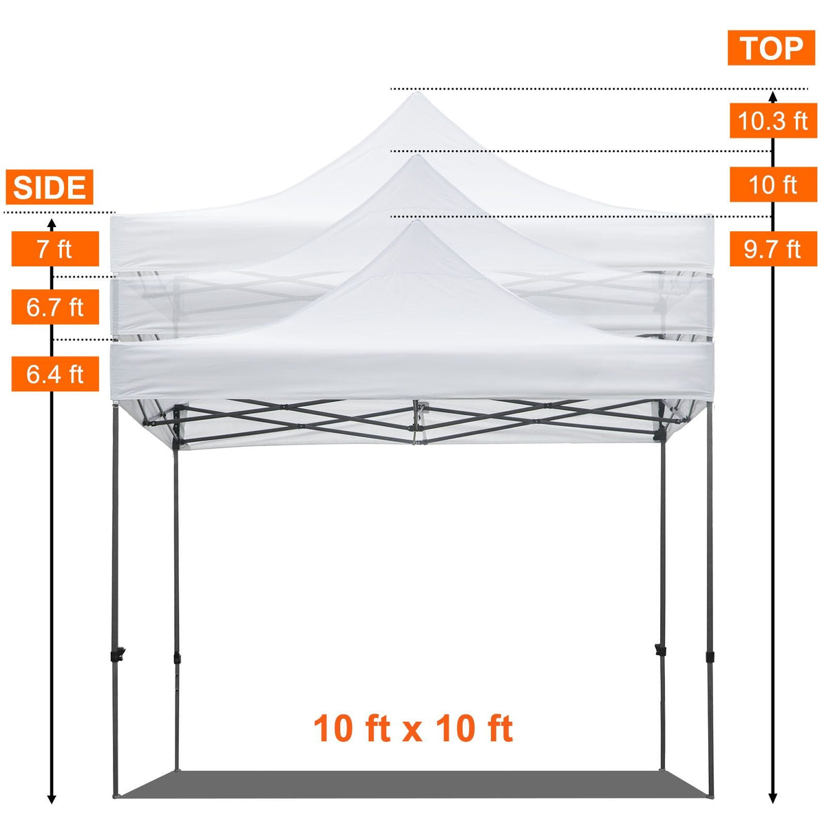 Pop Up Canopy Tent, 10 x 10 FT, Outdoor Patio Gazebo Tent with Removable Sidewalls and Wheeled Bag, UV Resistant Waterproof Instant Gazebo Shelter for Party, Garden, Backyard, White