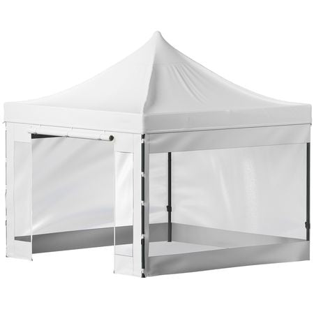 Pop Up Canopy Tent, 10 x 10 FT, Outdoor Patio Gazebo Tent with Removable Sidewalls and Wheeled Bag, UV Resistant Waterproof Instant Gazebo Shelter for Party, Garden, Backyard, White
