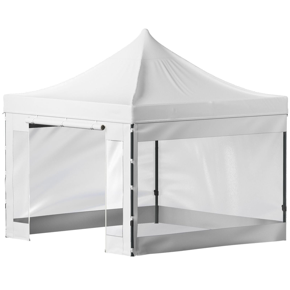 Pop Up Canopy Tent, 10 x 10 FT, Outdoor Patio Gazebo Tent with Removable Sidewalls and Wheeled Bag, UV Resistant Waterproof Instant Gazebo Shelter for Party, Garden, Backyard, White