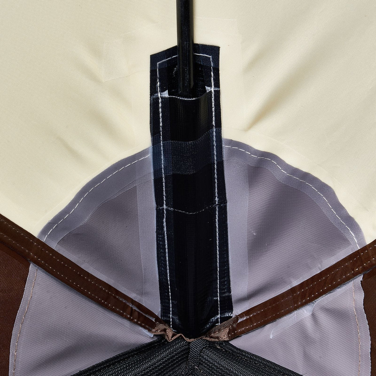 Pop Up Gazebo Tent, Pop-Up Screen Tent 6 Sided Canopy Sun Shelter with 6 Removable Privacy Wind Cloths & Mesh Windows, 11.5x11.5FT Quick Set Screen Tent with Mosquito Netting, Brown