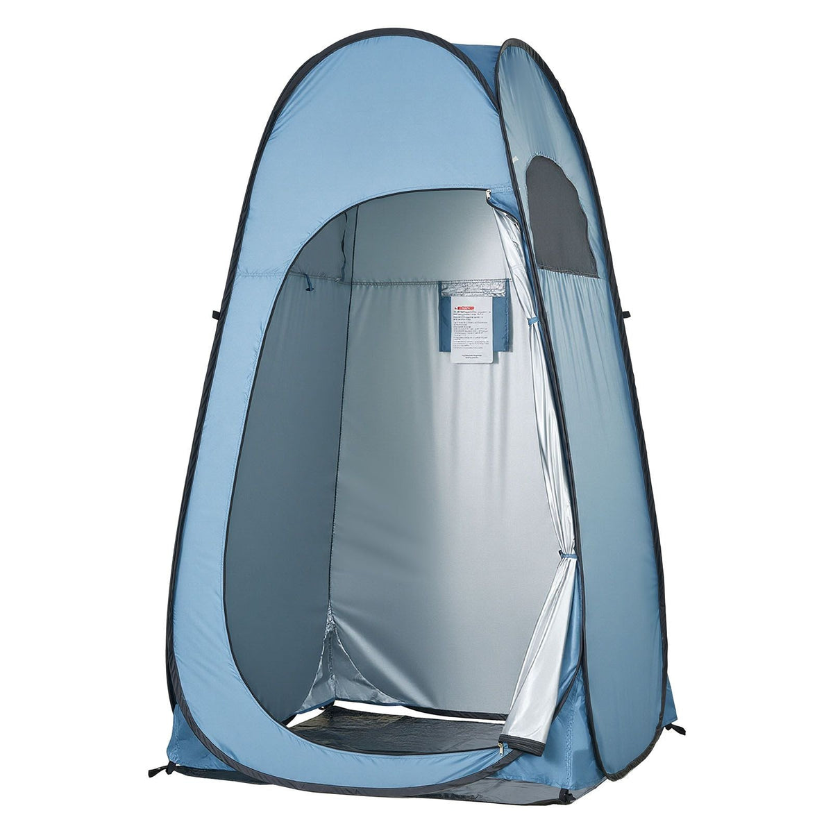 Pop up Shower Tent, Instant Portable Privacy Tent Changing Room with Ground Stakes, Ropes, and Carry Bag, 190T Polyester with Silver Coating, Quick Setup, for Camping, Beach, Fishing, Blue