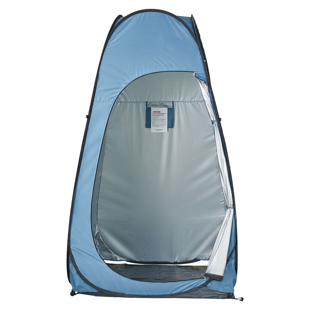 Pop up Shower Tent, Instant Portable Privacy Tent Changing Room with Ground Stakes, Ropes, and Carry Bag, 190T Polyester with Silver Coating, Quick Setup, for Camping, Beach, Fishing, Blue