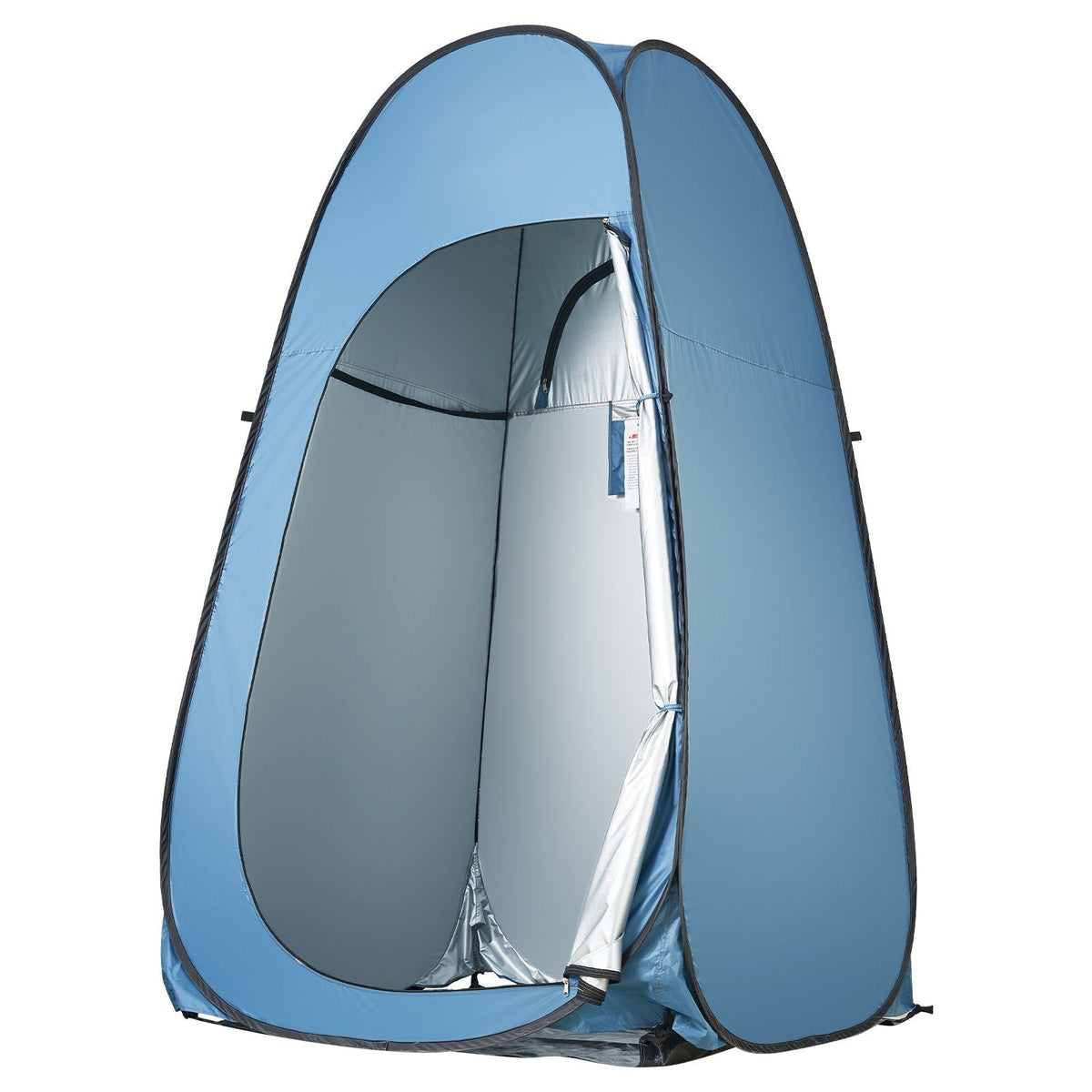 Pop up Shower Tent, Instant Portable Privacy Tent Changing Room with Shower Bag, Ground Stakes, Ropes, Carry Bag, 190T Polyester with Silver Coating, Quick Setup, for Camping, Beach, Fishing