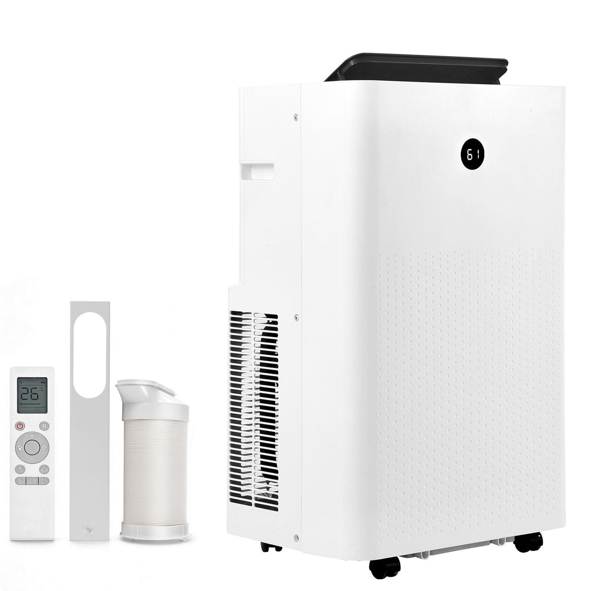Portable Air Conditioner and Heater Combo, 14000 BTU (9800 BTU SACC) 5-in-1 Standing Cooling Ac Unit, LED Touch Panel & Remote Control, 24h Timer, Dehumidifier/Fan/Sleep Mode for Room Indoor