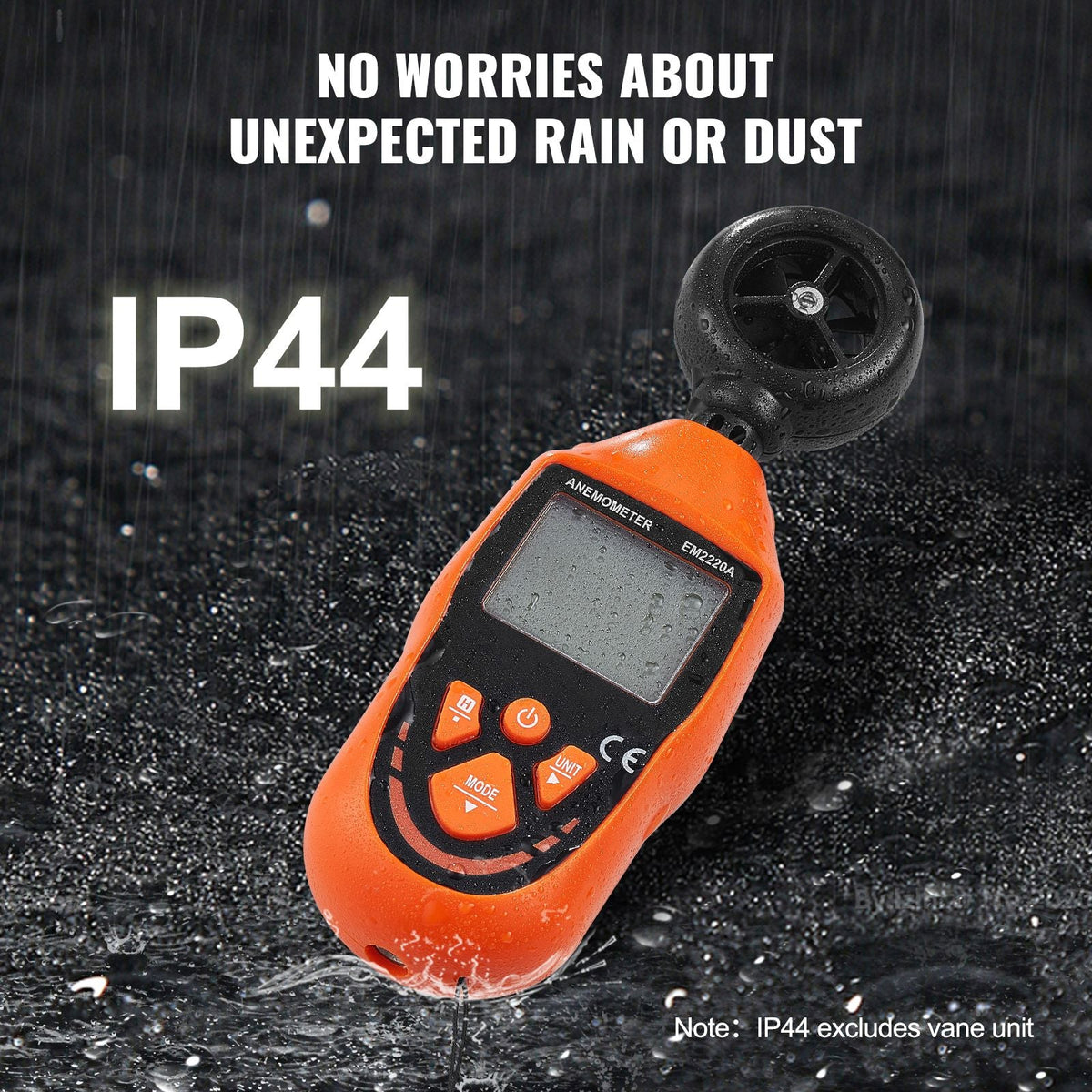 Portable Anemometer, Temperature Range 14 Fahrenheit-113 Fahrenheit, Equipped with LED Backlit Display, Captures Wind Speed, Temperature, Air Volume, and Chill Factor