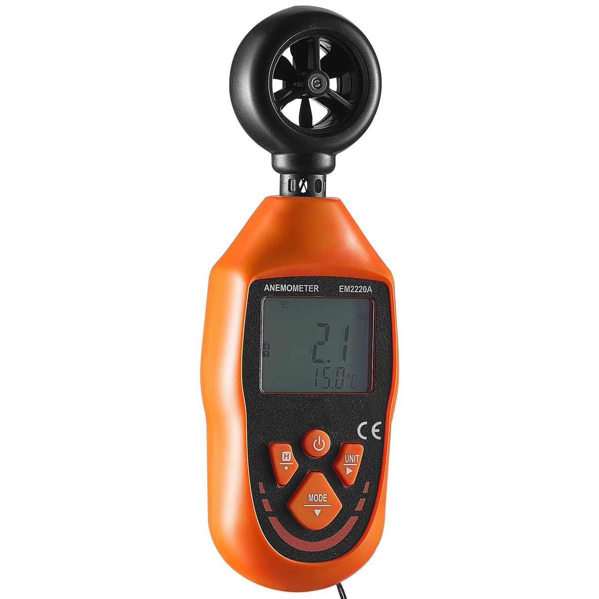 Portable Anemometer, Temperature Range 14 Fahrenheit-113 Fahrenheit, Equipped with LED Backlit Display, Captures Wind Speed, Temperature, Air Volume, and Chill Factor