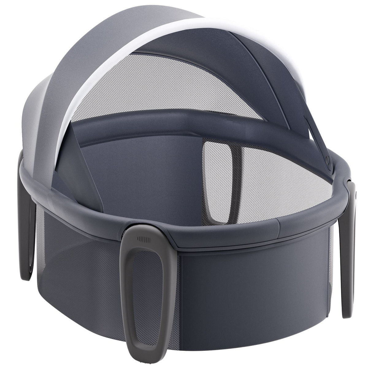Portable Baby Bassinet, On-The-Go Baby Dome with Canopy & Developmental Toys, Quick-Folding Travel Crib, Lightweight Baby Cradle Infant Bed for Indoors/Outdoors, Suitable for 0-6 Months Newborns