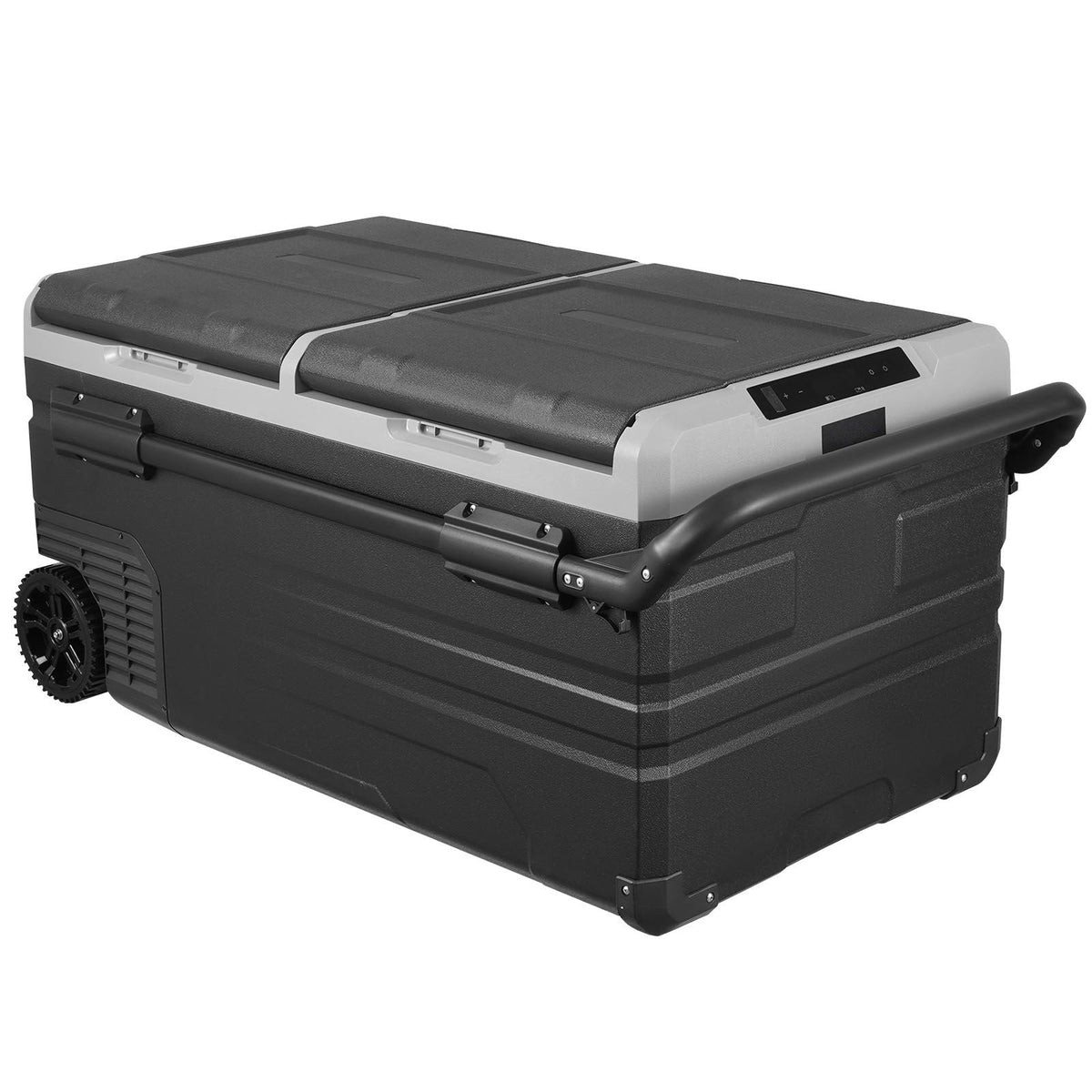 Portable Car Freezer, 100 Quart Portable Refrigerator Freezer, 95L Dual Storage Zone Camping Freezer, -4 - F 12 Volt Fridge Freezer, Car Freezer for Car and Home Use, DC 12/24V, AC 100-240V