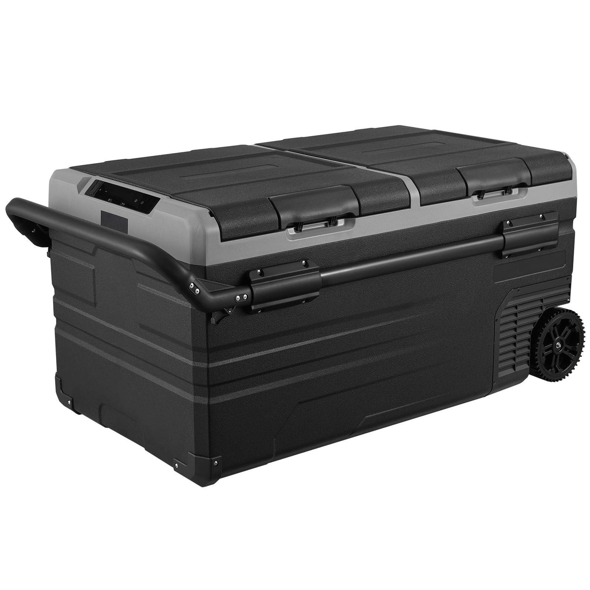 Portable Car Freezer, 100 Quart Portable Refrigerator Freezer, 95L Dual Storage Zone Camping Freezer, -4 - F 12 Volt Fridge Freezer, Car Freezer for Car and Home Use, DC 12/24V, AC 100-240V