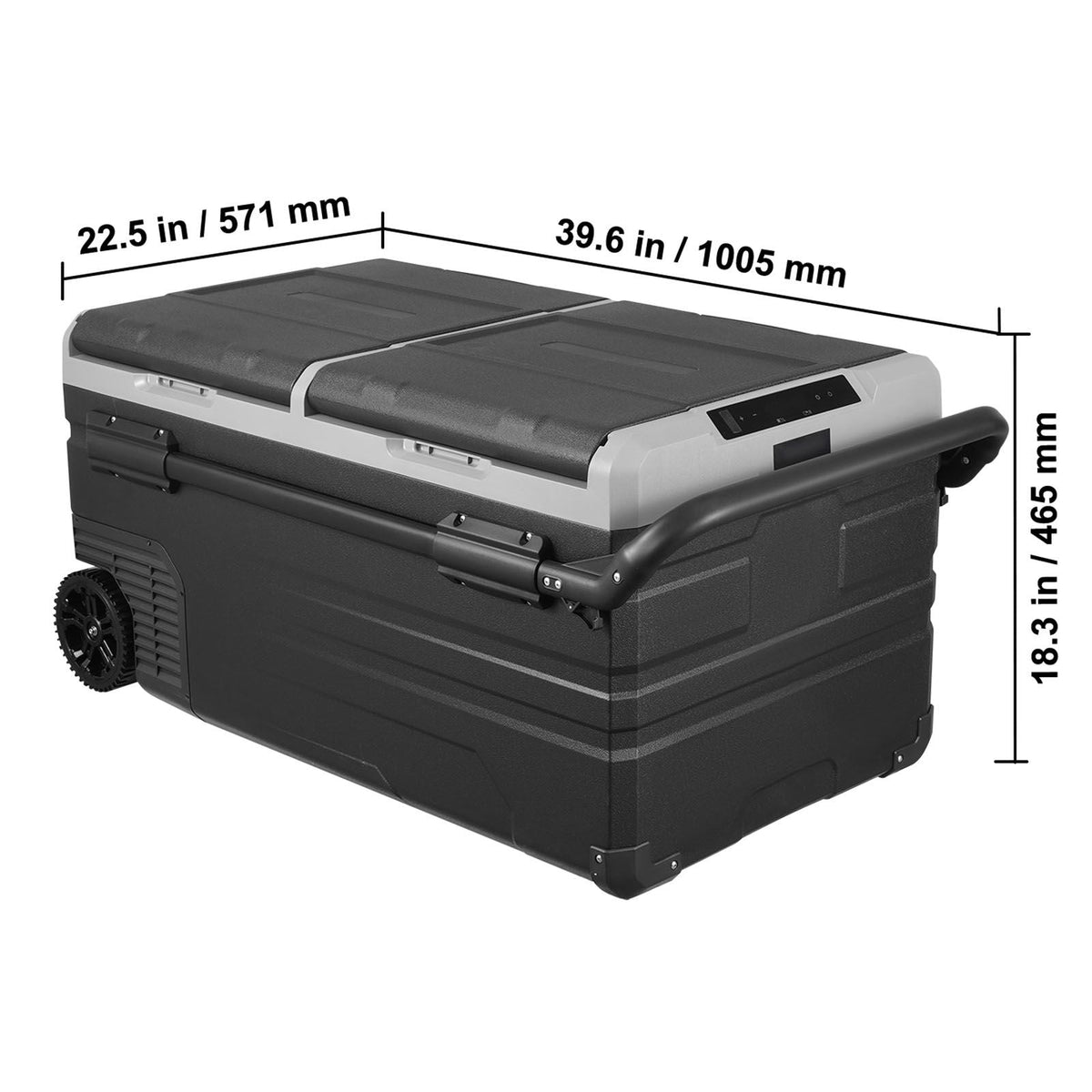 Portable Car Freezer, 100 Quart Portable Refrigerator Freezer, 95L Dual Storage Zone Camping Freezer, -4 - F 12 Volt Fridge Freezer, Car Freezer for Car and Home Use, DC 12/24V, AC 100-240V