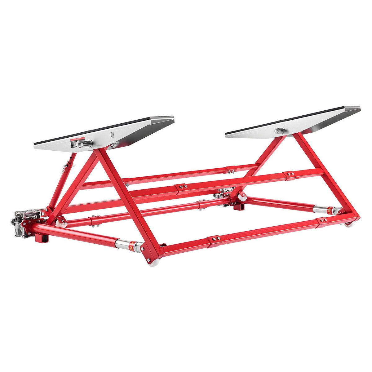 Portable Car Lift, 4400 lbs Capacity, Heavy Duty Steel Quick Lift with 23" Max Height, Adjustable Width and Wheels, Manual Lifting for Cars, Compact SUVs, Mini Trucks, Home Garage or Shop Use