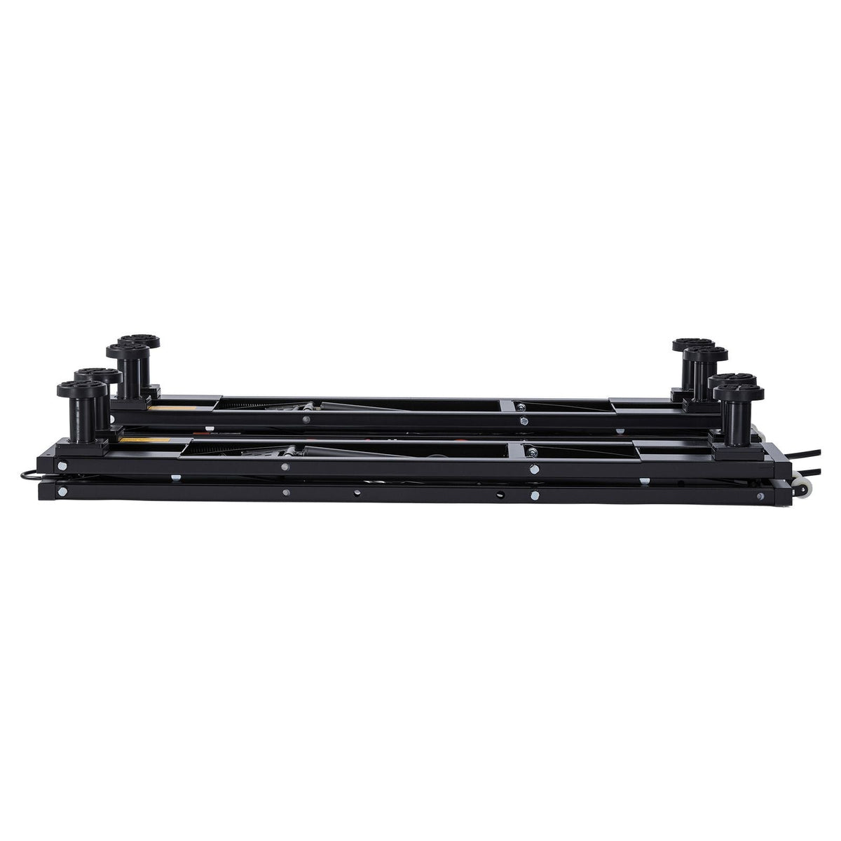 Portable Car Lift, 5000 lbs Capacity, Heavy Duty Quick Lift with 25.6" Max Height, Pneumatic Pump, Wheels, 4 Rubber Pads & 4 Lifting Columns for Cars, Compact SUVs, Mini Trucks, Garage or Shop