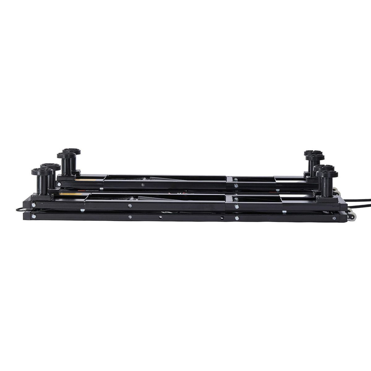 Portable Car Lift, 9000 lbs Capacity, Heavy Duty Steel Truck Lift with 28" Max Height, 120V Power Unit, Wheels, 4 Rubber Pads & 4 Lifting Columns for Cars, SUVs, Trucks, Home Garage or Shop Use