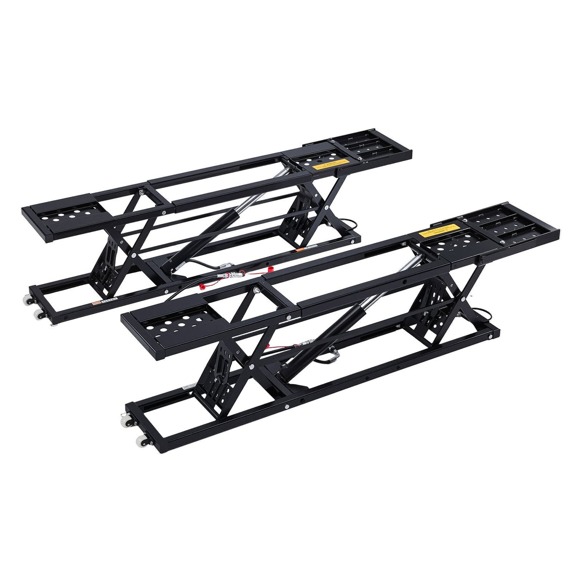 Portable Car Lift, 9000 lbs Capacity, Heavy Duty Steel Truck Lift with 28" Max Height, 120V Power Unit, Wheels, 4 Rubber Pads & 4 Lifting Columns for Cars, SUVs, Trucks, Home Garage or Shop Use